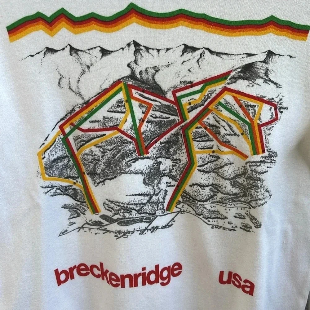 Vintage Ski Apparel! 80s Breckenridge Skee Tee- Made in Denver, CO- Size L